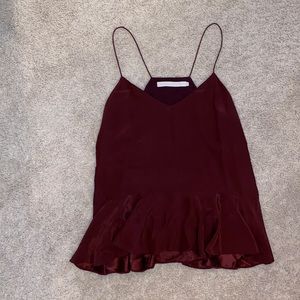 Marie Oliver sleeveless top dark brown/dark maroon size medium